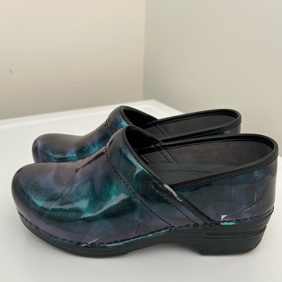 Dansko XP Patent Leather Clogs Teal Blue Size 5.5 - 6 US 36 EU - Picture 5 of 15